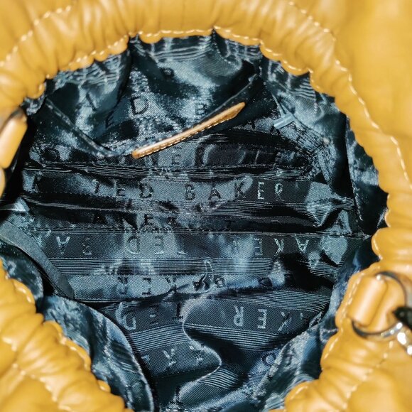 Ted Baker MYLOO Boho Brown Leather Drawstring Crossbody Mini Bag - Picture 8 of 16